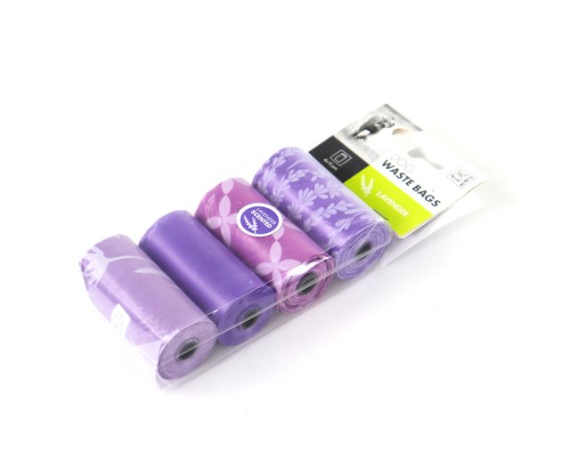Bolsas de desechos olor lavanda para perros 4 * 15 piezas
