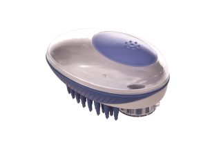 Dispensador de jabon y cepillo de baño color azul - 11,5 x 7,5 cm