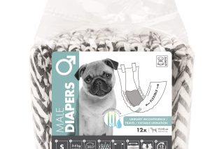 Pañales de macho deschables para mascotas talla s peso 2-4 kg / 12 pcs/ cintura : 17 - 42.5 cm