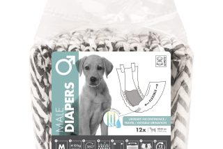 Pañales de macho deschables para mascotas talla m peso 4-10kg/  12 pcs/ cintura : 30 - 55 cm