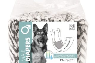 Pañales de macho deschables para mascotas talla xl peso 15k -32 kg/  12 pcs/ cintura : 20 - 81 cm