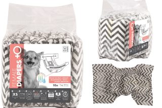 Pañales deschables para mascotas talla m 425 × 300 mm  - 10 pcs cintura : 30 - 42.5 cm pesot: 4 - 1g