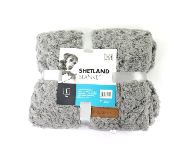 Colcha para mascotas shetland, gris - large