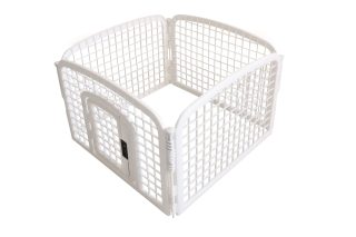 Jaula de plastico 90,8 x 61,1 x 92,5 cm / puertas con bisagras y cerradura de seguridad / polipropio