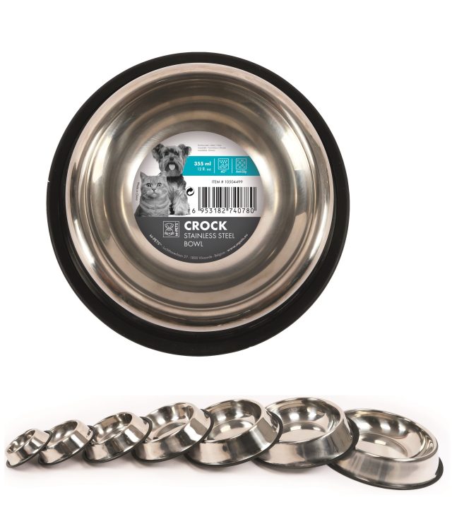 Plato de acero inoxidable antiresbalante 355 ml