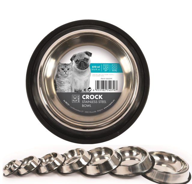 Plato de acero inoxidable antiresbalante 610 ml