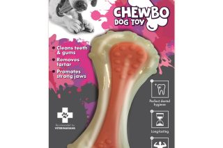 Juguete  hueso para mascotas sabor tocino  limpia encias 10 x 3.7 x 2.1 cm