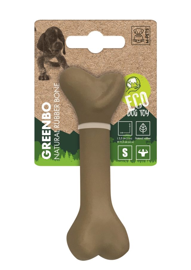 Juguete hueso de caucho natural 11.5 x 3.5 x 2.5 cm talla s"