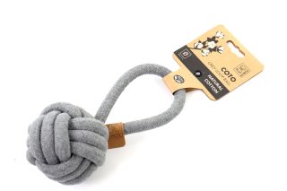 Juguete para perro coto pelota 8cm, gris
