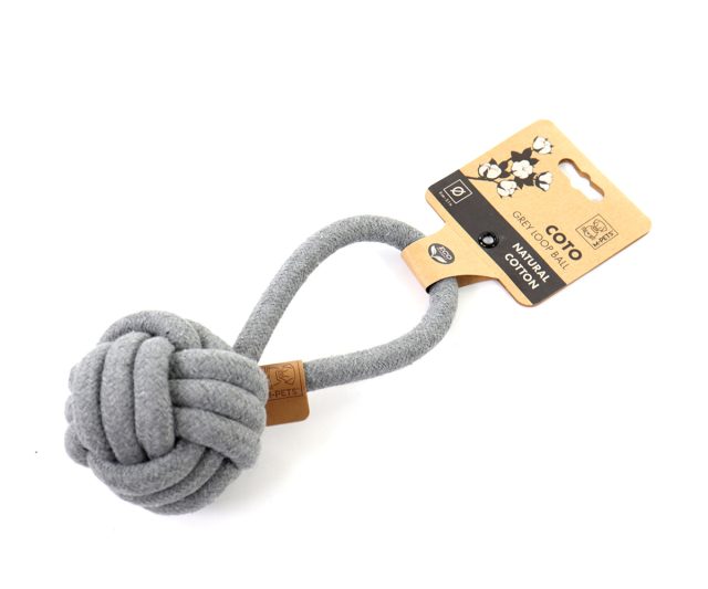 Juguete para perro coto pelota 8cm, gris