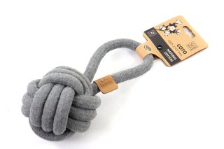 Juguete para perro coto pelota 11cm, gris