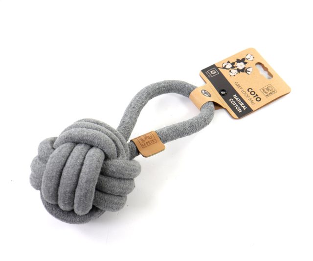 Juguete para perro coto pelota 11cm, gris