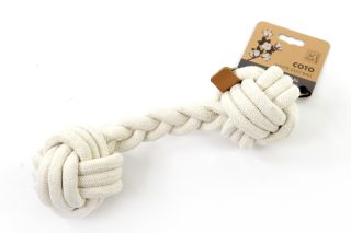 Juguete para perro coto soga 28cm, blanco
