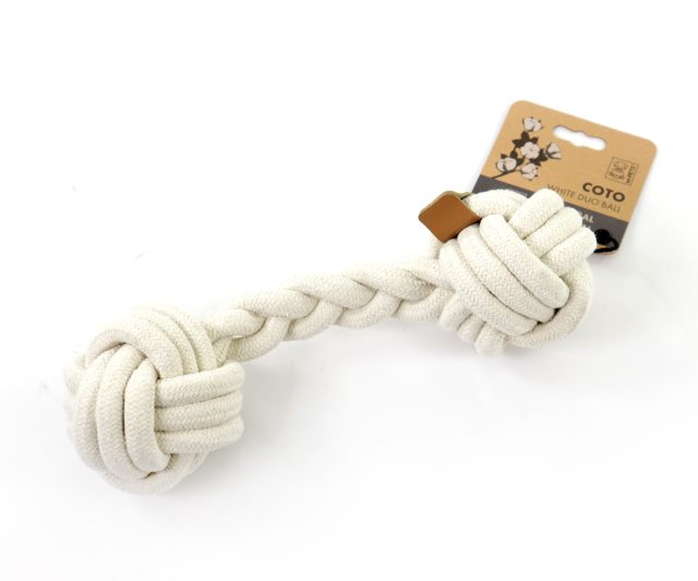Juguete para perro coto soga 28cm, blanco