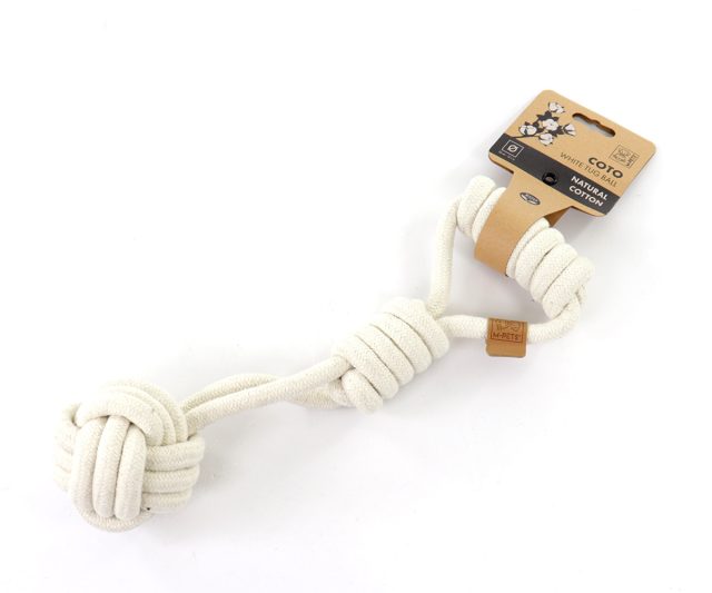 Juguete para perro coto soga 36cm, blanco