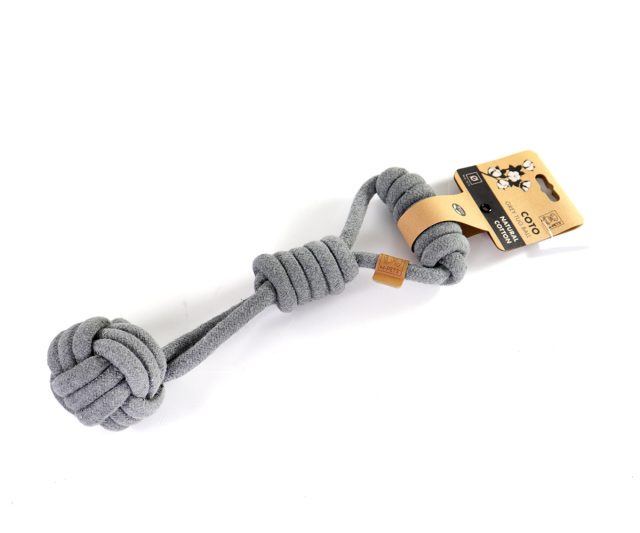 Juguete para perro coto soga 36cm, gris