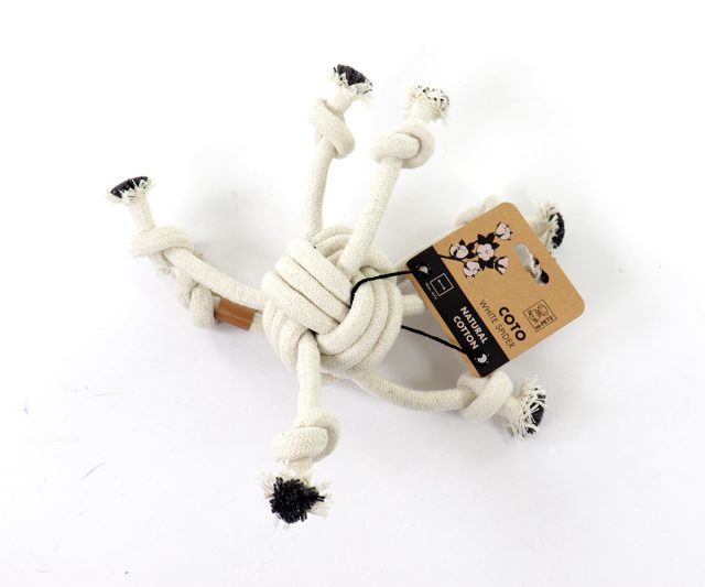 Juguete para perro coto araña 38cm, blanco