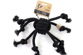 Juguete para perro coto araña 38cm, negro