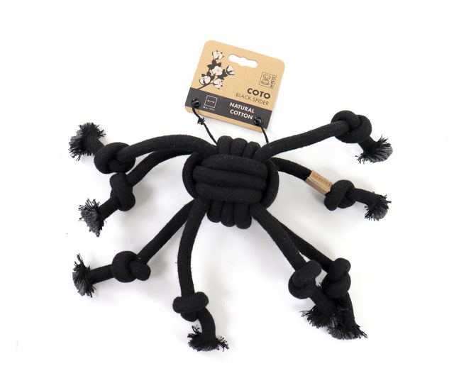 Juguete para perro coto araña 38cm, negro