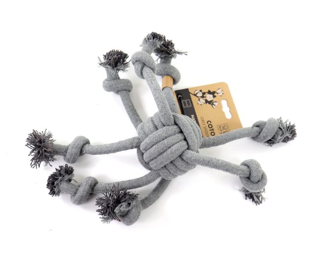 Juguete para perro coto araña 38cm, gris