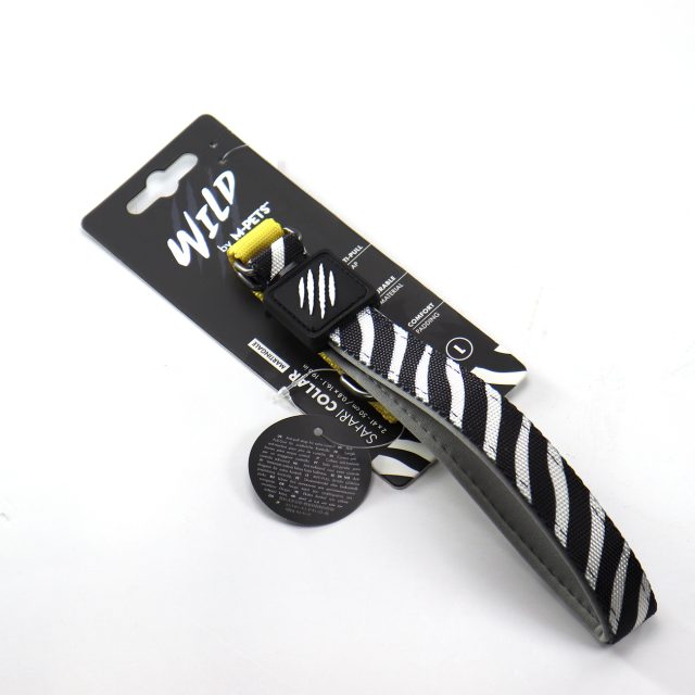 Correa para mascotas large amarillo zebra