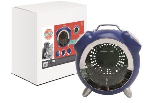 Transportin para mascotas forma reloj azul 40.1 x 44 x 25.9 cm hasta 5 kl