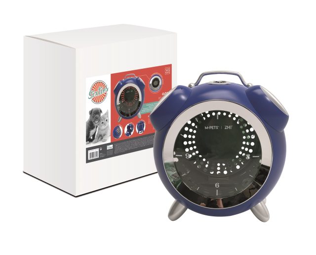 Transportin para mascotas forma reloj azul 40.1 x 44 x 25.9 cm hasta 5 kl
