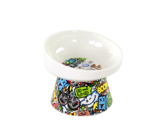 Plato alto ceramica urbanstyle multicolor - small