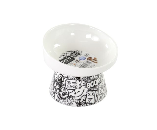 Plato alto ceramica urbanstyle b/n - large