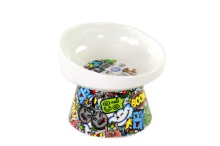 Plato alto ceramica urbanstyle multicolor - large