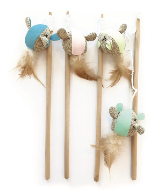 Juguete para Gatos con varita 35 cm