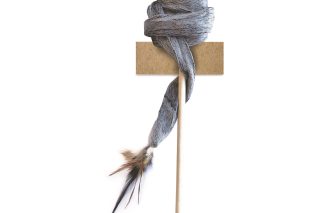 Juguete para Gatos con varita 35 cm ecologica
