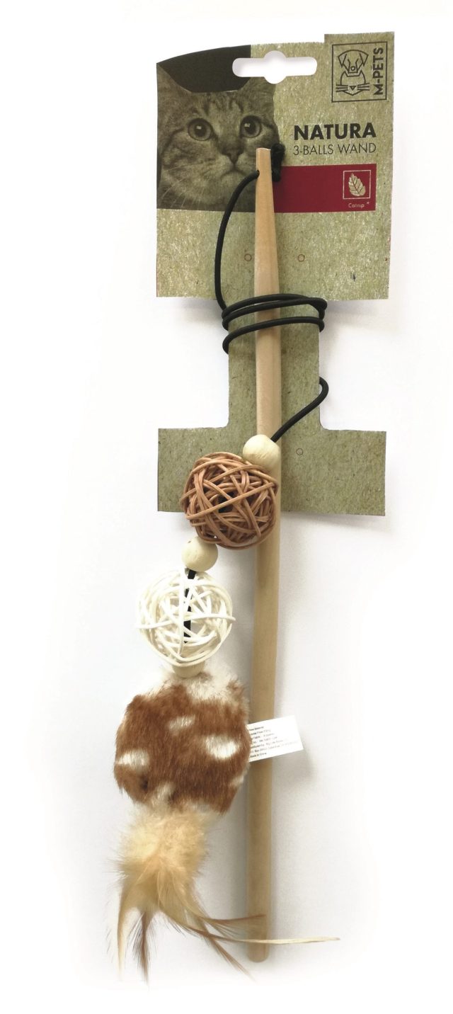 Juguete para Gatos con varita 35 cm ecologica