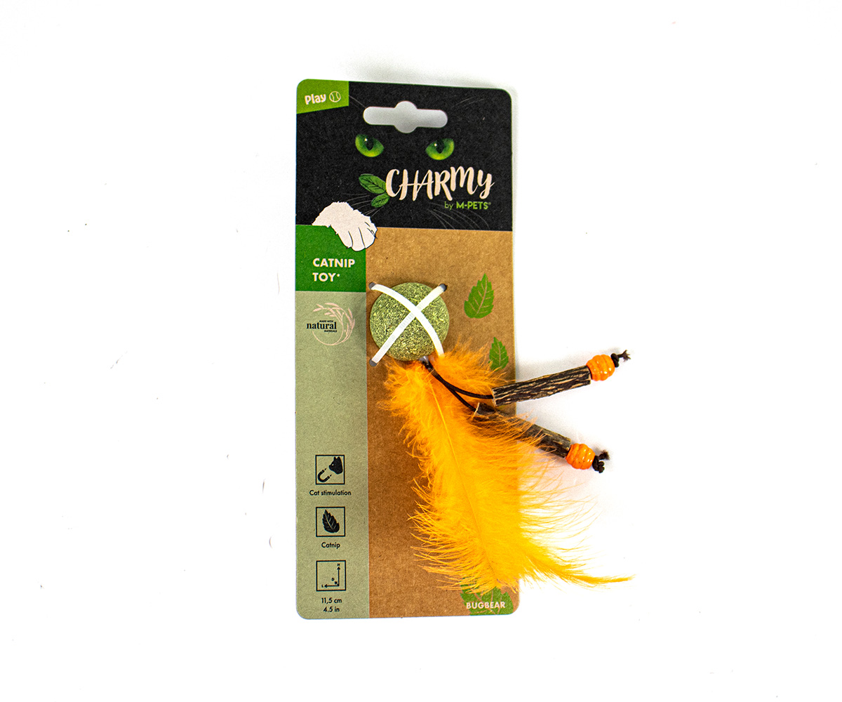 Juguete para Gatos c/catnip charmy, bugbear naranja