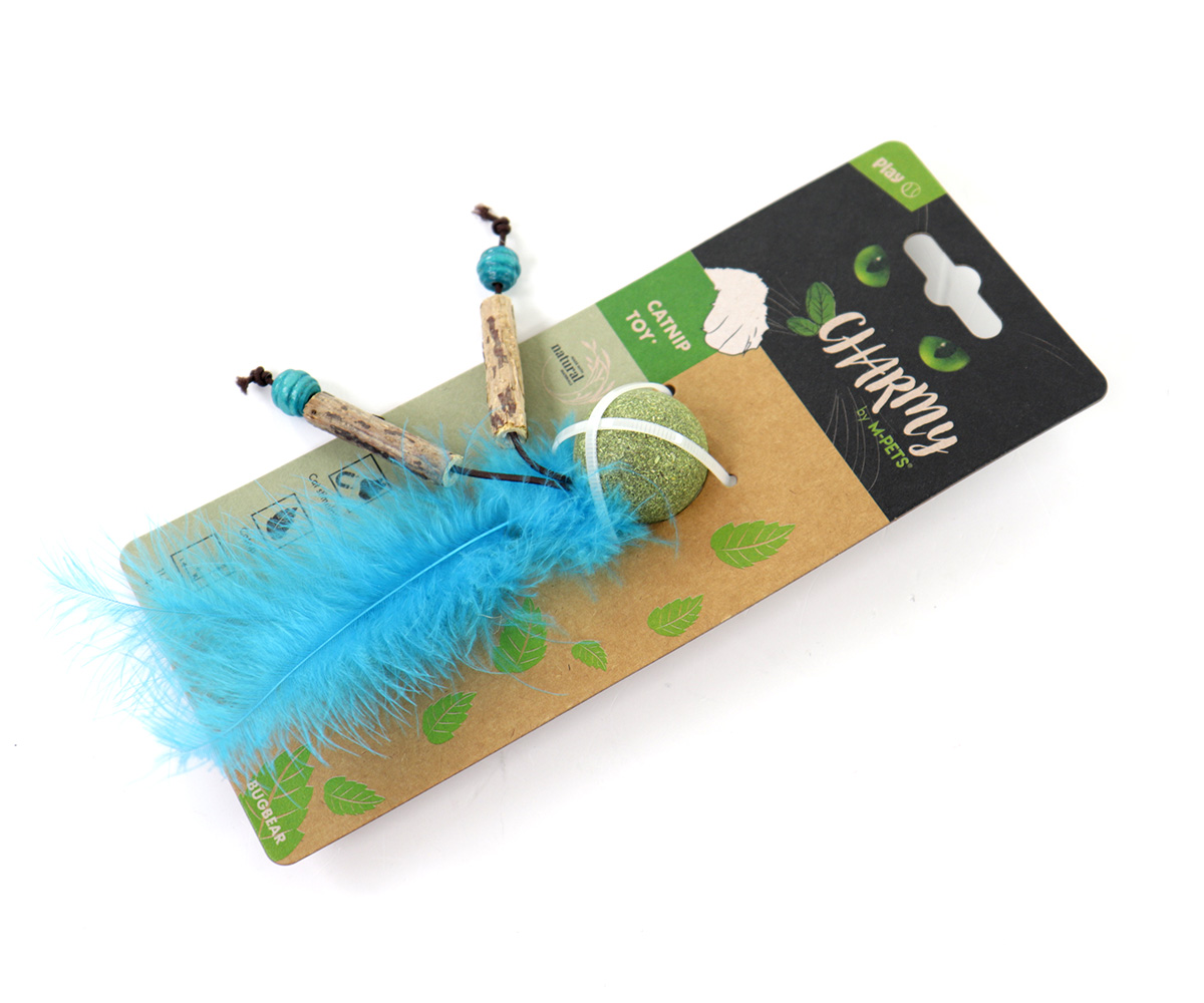 Juguete para Gatos c/catnip charmy, bugbear azul