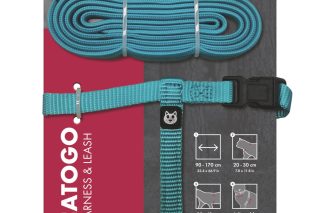 Arnes para Gatos 20-30 cm pecho 30-42 cm correa: 1 cm x 90 cm - 170 cm extendida