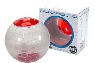 Rueda transparente para  hamster con soporte 18 diametro