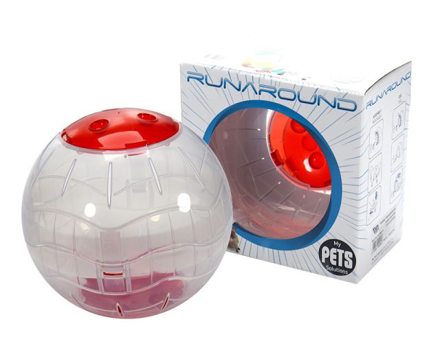 Rueda transparente para  hamster con soporte 18 diametro