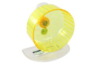 Rueda de entrenamiento turbo 16.6cm dia. Amarillo c/pedestal ajustable