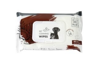 Toallitas de limpieza para mascotas coco 15 x 20 cm - 40 piezas