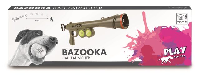Juguete larzador de bolas + 2 bolas de tennis63 x 19,5 x 9,5 cm