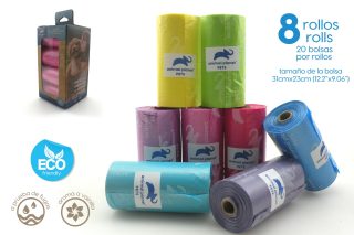 Bolsitas para desperdicio 8 rollos/ 20 bo x rollo