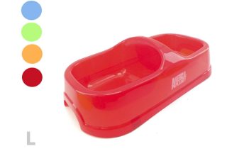 Plato doble transparente, colores surt.