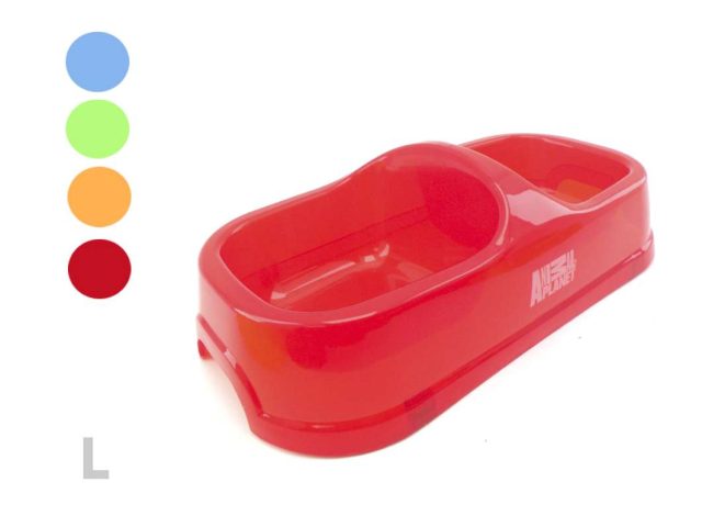 Plato doble transparente, colores surt.