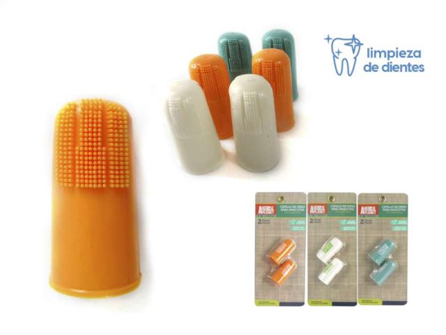 Cepillo de diente d/ dedo para  mascota  4.5cm