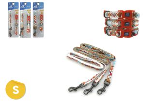 Collar+correa para  mascotas (s) 3/8*x8-12* 3/8*x4ft