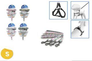 Arnes + correa para  mascotas set (s) 3/8*10-14* 3/8*4ft