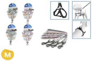 Arnes + correa para  mascotas set (m) 5/8*10-14* 5/8* 4 ft