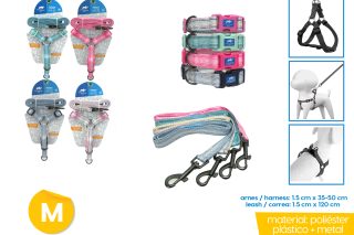 Arnes + correa para  mascotas set (m) 5/8*10-14* 5/8* 4ft