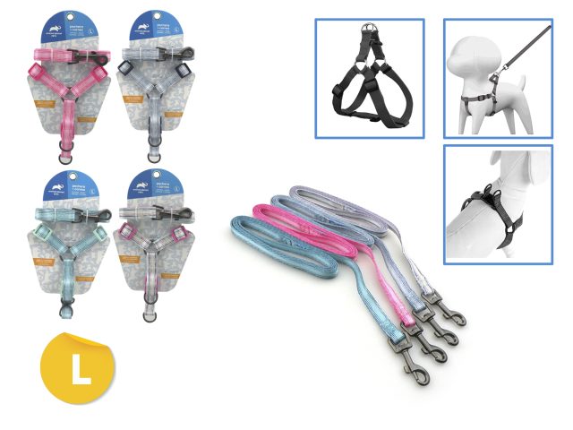 Arnes +correa para  mascotas set (l) 3/4*14-20* 3/4*3ft